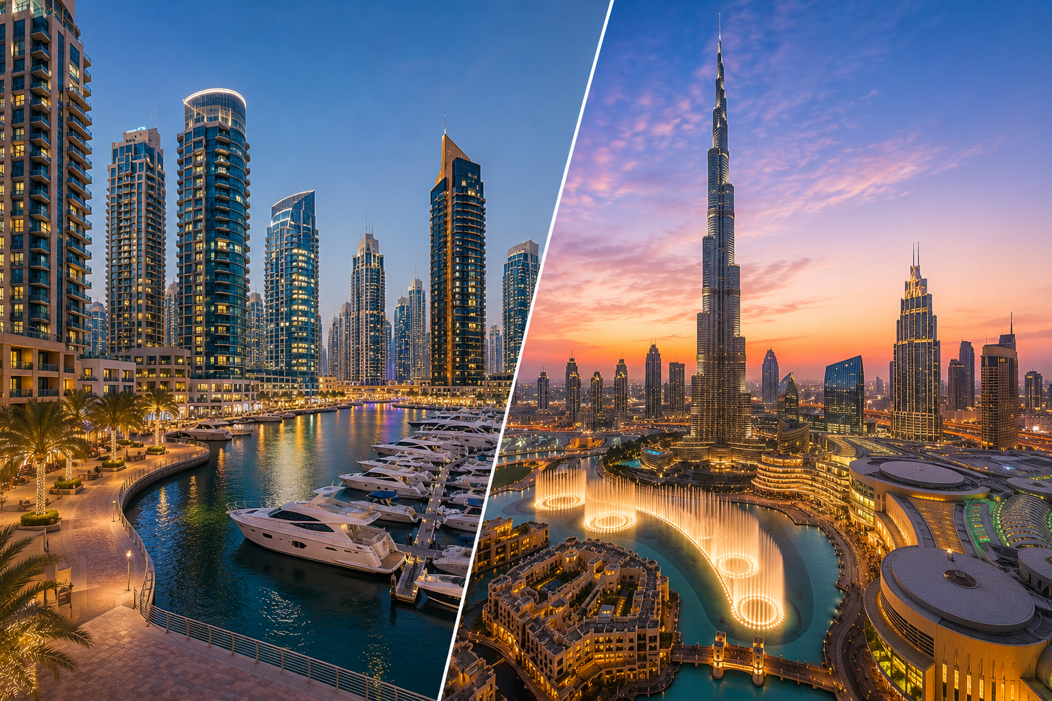Dubai Marina vs Downtown Dubai | Which Area Is Better to Invest In? | Banke International Properties